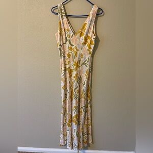 Summer Floral Sleeveless Maxi Dress